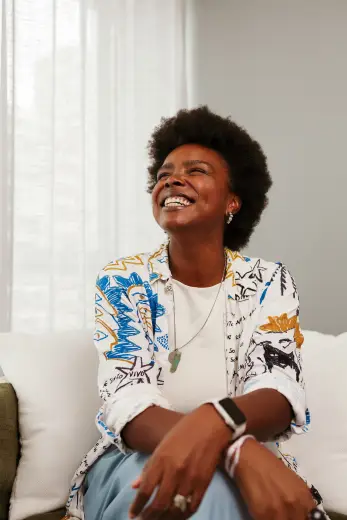 Retrato de paciente após acompanhamento com a Dra. Camila Teixeira no Leblon, Rio de Janeiro